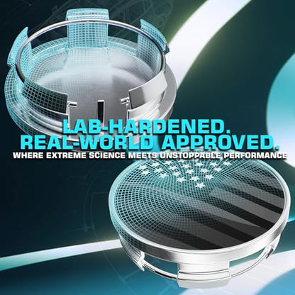 63MM 2.5 Inch Wheel Center Caps for Dodge Ram 6KF18TRMAA Rim Wheel Center Hub Caps, Pack of 4 Chrome with American Flag - color: Chrome with American Flag, size: Outer 63.0MM , Inner 55.5MM