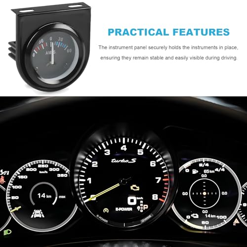 2 PCS Single Gauge Mounting Panel, 2.1 Inch Single Hole Automotive Meter Gauge Pillar Mount Pod Holder, Metal Dashboard Gauges Mounting Panel Bracket for Cars Trucks Boats - color: 2 PCS