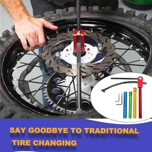 Dirt Bike Tire Changing Tools Complete Package for Motocross Enduro Compact Dirt Bike Tire Changer for 16" to 21" Wheels Quick Easy Mount 15mm to 25 mm Axles (Puller kit) - style: Puller kit