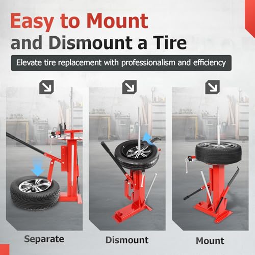 Multifunctional Manual Tire Changer for 4" to 16.5" Tires, Portable