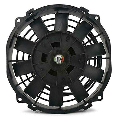 15 Row Black Aluminum Bolt-On Automotive Engine Heavy Duty Towing Transmission Oil Cooler 6AN in-Line Hose 8 Inch 90w Electric Cooling Fan Kit