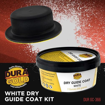 Dura-Gold Premium White Dry Guide Coat Kit, 7 Ounces (200 Grams) - Powder - color: White