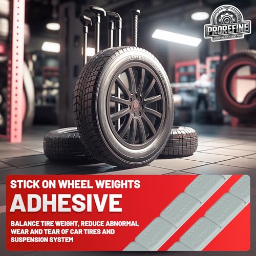 Upgraded 1/2oz 48Pcs Adhesive Wheel Weights Stick On for Steel Rims Corrosion-Resistant Coated Painted Tire Balancing Weight 0.5 oz, 48 Pack