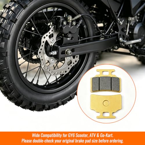 Minho Motorcycle Front Disc Brake Pads Compatible with Chinese GY6 Scooter JOG Taotao 150 long style go kart Gy6 49cc 50cc 125cc 150cc 200cc 250cc ATV Dirt Bike Pit Bike Roketa TaoTao Baja Sun - style: 011