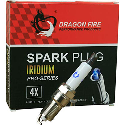 AIP Electronics 4pc Set of Dragon FIRE Performance Iridium Spark Plugs Compatible with 2015-2020 Chevy GM V8 Replaces Delco 41-110 OEM Fit DFSP1001x4
