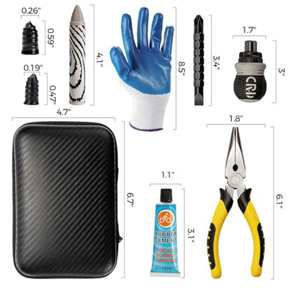 Tire Screw Plug Repair kit, No Tire Removal Needed, Tire Sidewall Repair