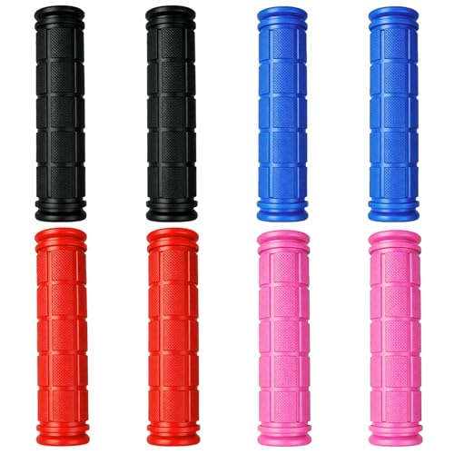 4 Pairs Bicycle Handle Bar Grips Mushroom Grips for BMX/MTB/Road Mountain Bikes - color: black, blue, red, pink