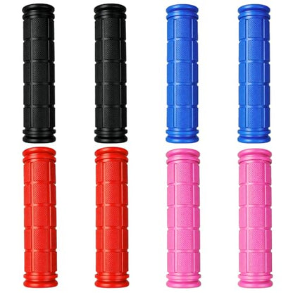 4 Pairs Bicycle Handle Bar Grips Mushroom Grips for BMX/MTB/Road Mountain Bikes - color: black, blue, red, pink