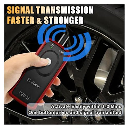 TPMS Relearn Tool, OEC-T5 EL-50448 Tire Pressure Monitor System Sensor Reset Tool, Programming Training Activation Tool for GM/Cadillac/Buick/Chevy Series Vehicles 2023 Edition - size: Red