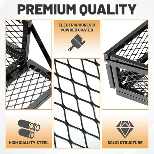 KUAFU ATV UTV Cargo Basket Luggage Carrier Storage Rack Compatible with TRX - size: Front