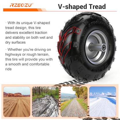 145/70-6 Tires Mini Bike Front Wheel Rims and Tire for CT100U GMB100 - style: Front Rim and Tire