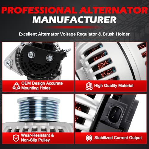 Alternator 13985 New 136A 12V for Ram 1500/2500 2003-2006 5.7L V8 - size: 13985