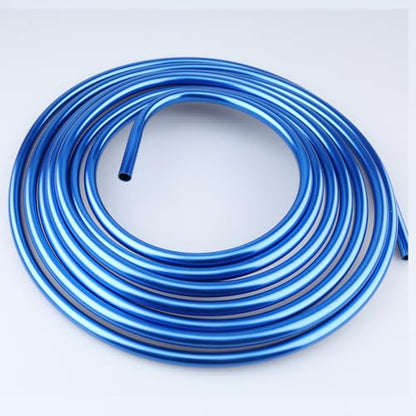AC PERFORMANCE 3/8" Aluminum Fuel Line Hard Tube, 16 Feet Coil, Blue - color: Blue, size: 3/8" OD - 16FT