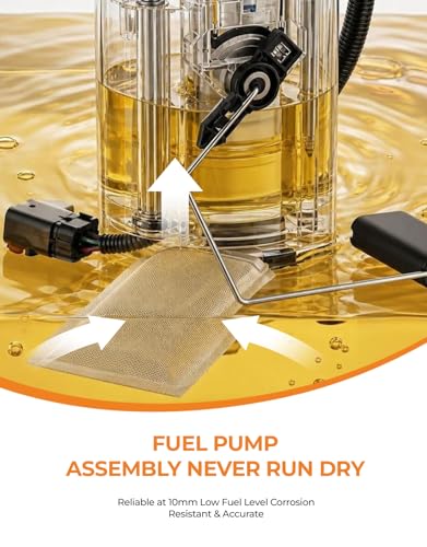 AutoExact Fuel Pump Assembly Compatible with 1997-2001 Jeep Cherokee 2.5L 4L, with sending unit fuel Replaces P75040M FG1076 E7121MN SP7121M 4874173AB 5012953AB 5012953AC - size: 97-01 Cherokee