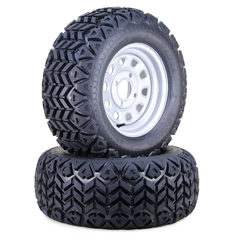 WANDA ATV Tire Wheel 23X10.5-12 4PR w/ 4x110mm PCD 5+2 Silver Rim-17035,PK2 - size: 23x10.5x12 w/4x110mm 5+2 wheel