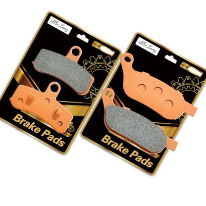 High-Performance Motorcycle Brake Pads - Carbon Fiber, Low Noise, Compatible with Harley Davidson 2008-2011 Dyna Fatboy Heritage Softail Classic Custom Rocker C Night Train FA457F FA458R