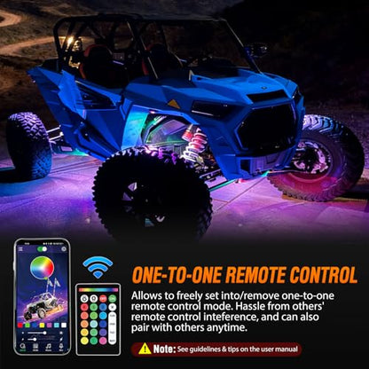 Nilight RGB LED Rock Lights Kit 10 Pods Underglow Multicolor Neon Pod - color: RGB 3LED, size: 10 Pods
