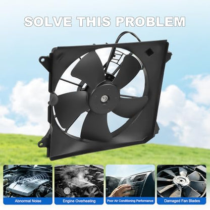 Engine Radiator Cooling Fan Assembly Replacement for Honda Accord 2013-2017