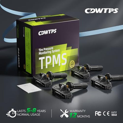 TPMS Sensor,315Mhz Dodge Jeep Chrysler Tire Pressure Monitor Sensor 4 Pack - size: 56029479AB four sensor