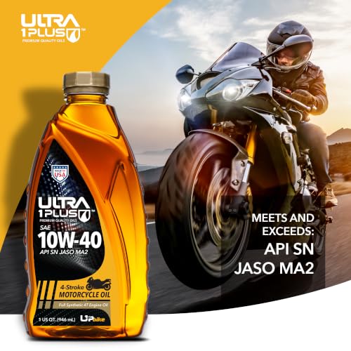 4T 10W-40 Full Synthetic Motorcycle Oil JASO MA2 API SN 3 Quarts - size: 3 Quarts