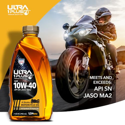 4T 10W-40 Full Synthetic Motorcycle Oil JASO MA2 API SN 1 Quart - size: 1 Quart