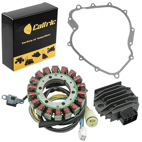 Caltric Stator and Regulator Rectifier with Gasket Compatible With Yamaha Grizzly 660 Yfm660 2002-2008