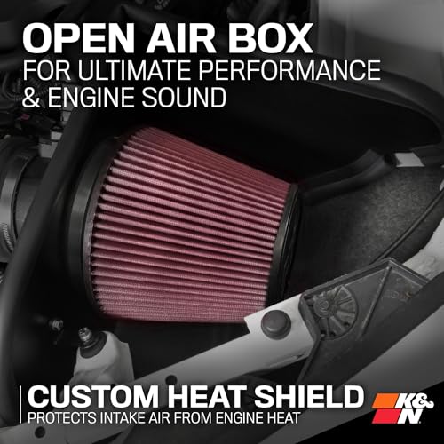 K&N Cold Air Intake System: High-Flow Air Filter, Increase Performance & Acceleration: Compatible with 2012-2015 Chervolet: Camaro, 69-4523TP