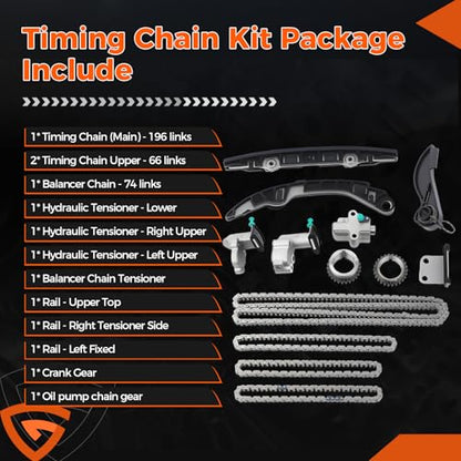 130286KA0A Engine Timing Chain Kit Fit For Nissan Pathfinder 130286KA1B - size: 130706KA1C