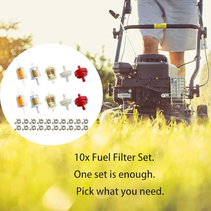 Strongthium 10X 1/4" 394358s 298090S Inline Gas Fuel Filter Kit - size: 1/4 10pcs