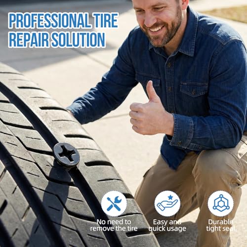 Schrader Valve Stem Removal Tool & Tire Repair Kit Tire Valve Stem Tool with Tire Repair Screws Universal Valve Core Removal Tool for Car Motorcycle Bike ATV (44 pcs)