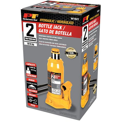 Performance Tool W1621 2 Ton Heavy Duty Hydraulic Bottle Jack - size: 2-Ton - Standard