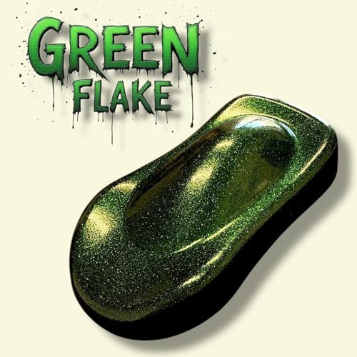 LiME LiNE Metal Flake Midcoat Automotive Grade Sparkle Spray Paint - No Equipment Needed - Finish with 2K Clearcoat (Green, 1. Spray Paint Only) - color: Green