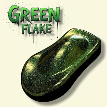 LiME LiNE Metal Flake Midcoat Automotive Grade Sparkle Spray Paint - No Equipment Needed - Finish with 2K Clearcoat (Green, 1. Spray Paint Only) - color: Green
