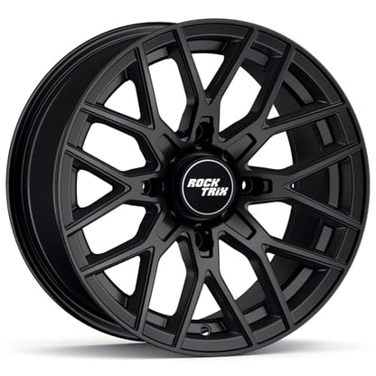 RockTrix RT104 15x7 ATV UTV Wheel 4x156 4+3 Offset, Matte Black, 1pc Single - size: 15x7 (4+3)