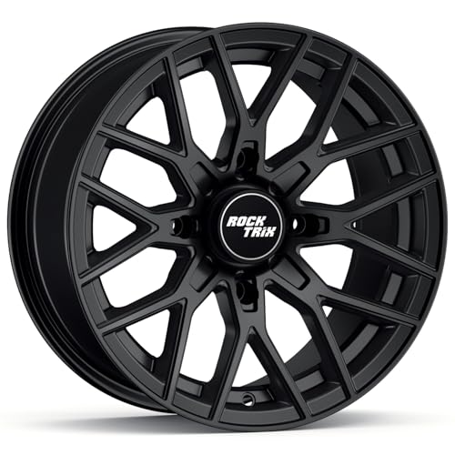 RockTrix RT104 15x7 ATV UTV Wheel 4x156 4+3 Offset, Matte Black, 1pc Single - size: 15x7 (4+3)