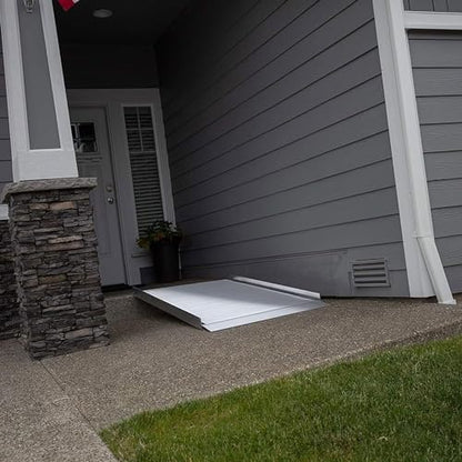 EZ-ACCESS - Portable Wheelchair Ramp and Aluminum Ramp with Handrails - Heavy Duty Mobility Device, Handicap Ramp with Solid Surface for Steps and Handrails for Transport and Storage - 3G 3-Foot - size: 36 Inch (Pack of 1), style: Ramp Only