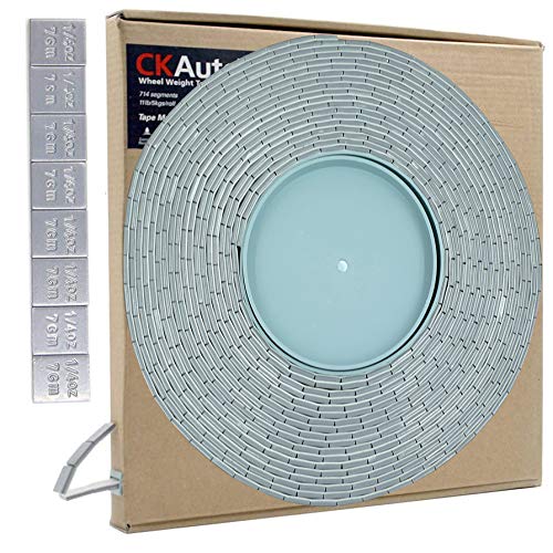 CKAuto 0.25oz, Steel Adhesive Stick-On Wheel Weights, Gray, 11 lb Roll - color: Grey, size: 1 Roll/715pcs