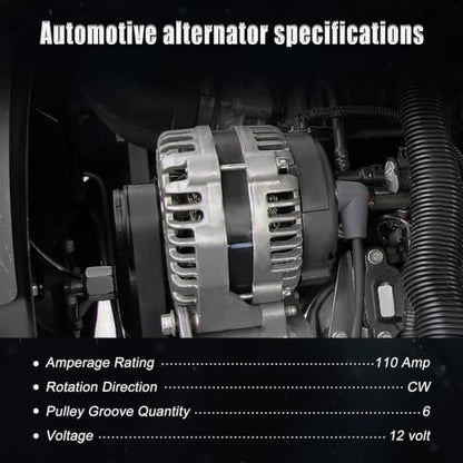 Alternator for 2007-2012 Nissan Altima L4 2.5, 2007-2012 Sentra 2.5 11258N - size: 2007-2012 Altima L4 2.5L