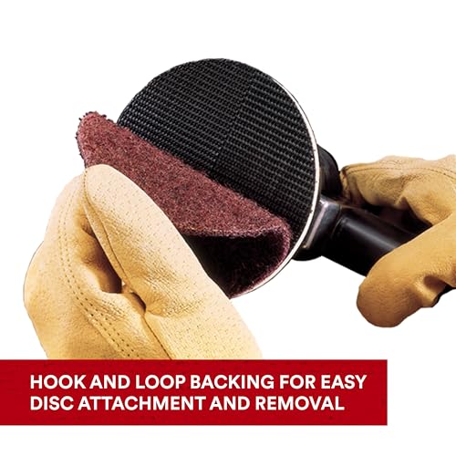3M Scotch-Brite Surface Conditioning Disc for Sanding – Metal Surface Prep – Hook and Loop – Aluminum Oxide – Very Fine Grit – 5” diam. – Pack of 10