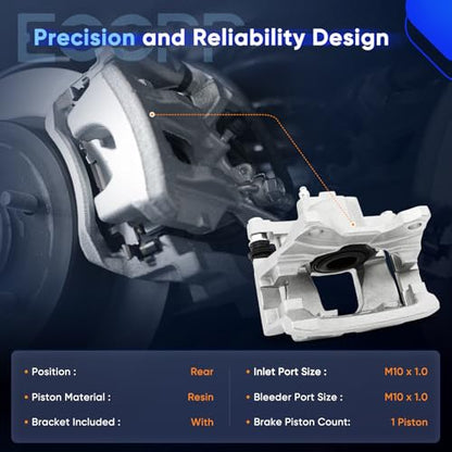 ECCPP 18B5046 18B5047 Rear Left & Right Disc Brake Caliper Assembly - size: Rear[18B5046 18B5047]