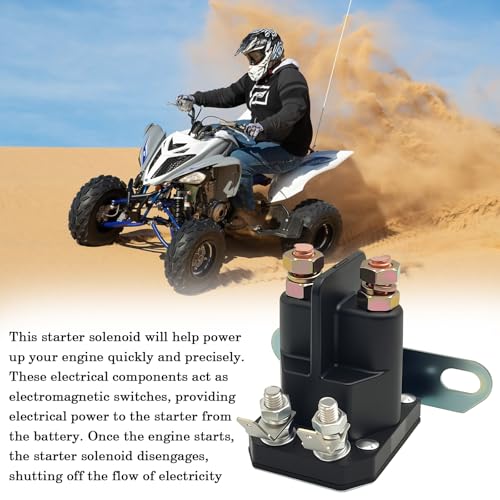 4011072 Starter Solenoid Relay, Compatible with Polaris ATP 330 500 Magnum 330 Scrambler 500 Sportsman 400 600 700 800 Trail Boss 330 2005 Ranger 500 700 ATV UTV Replace 2410437 4011251 4011334 - size: 4011072