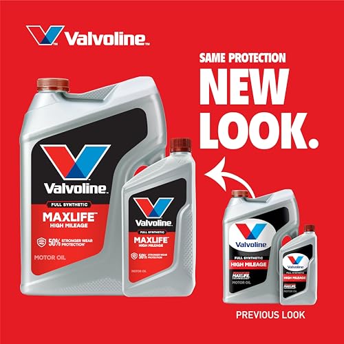 Valvoline MaxLife High Mileage Full Synthetic 5W-30 Motor Oil 1 Quart - size: 1 qt (Pack of 1), style: Full Synthetic High Mileage