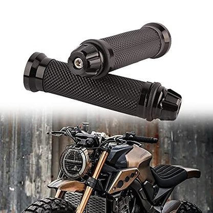 DREAMIZER Motorcycle Handle Grips Rubber Pedal Bike Scooter Handlebar Grips Modified Handlebar Throttle Turn Grip Settle - Black - color: Black