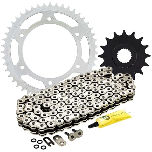NICHE Drive Sprocket Chain Combo for BMW F650GS Dakar G650GS Serato F650 Front 16 Rear 47 Tooth 520V O-Ring 112 Links - size: O-Ring Chain