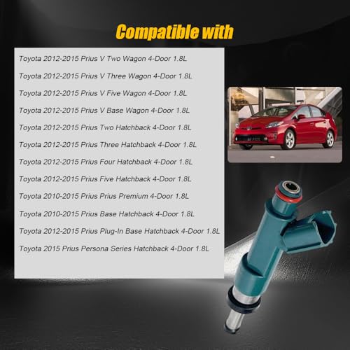 4Pcs 23250-37020 Fuel Injector Compatible with Toyota Prius Lexus