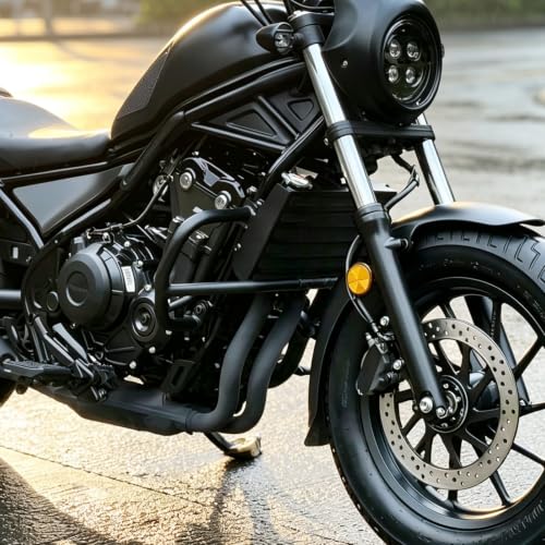 CHIFUN Engine Guard Highway Crash Bar for Honda Rebel 300 CMX300 2017-2025, Rebel 500 CMX500 2017-2025, CL300 2023 2024, 1.25‘’ Steel Motorcycle Frame Protection Bars Replacement (Black)