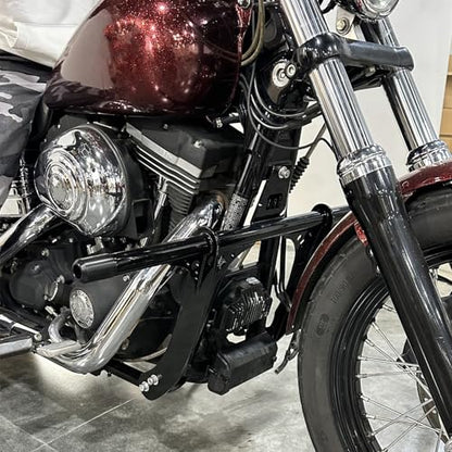Mofun Front Engine Guard Crash Bar Fit for Harley Dyna 2006-2017 - color: Gloss Black