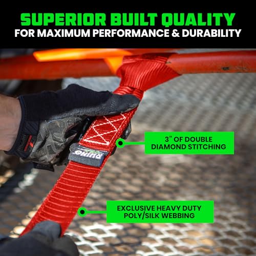 Rhino USA Soft Loop Tie Down Straps (4-Pack) - Motorcycle Handlebar Straps - color: Red 4-Pack