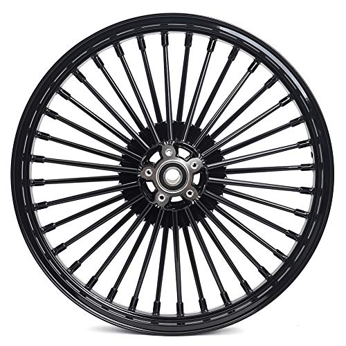 TOFR 19x2.5 Front 18x5.5 Rear Fat Spoke Wheels Rims For Harley Dyna 08-17 - color: 19x2.5 18x5.5 Black, size: Dyna 2008-2017