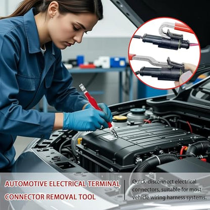 LUOWPZI 3 Pieces Electrical Disconnect Pliers for Cars, Automotive Electrical Plug Connector Disconnect Tool and Connector Separator and Interior Upholstery Trim Clip Pliers Remover Tool - size: 3 Pcs
